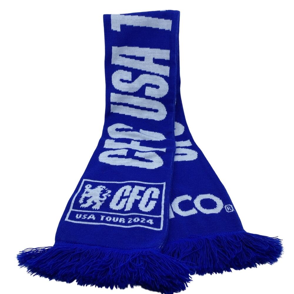 Chelsea Football Club Scarf CFC USA Tour 2024 Blue White Premier League Soccer